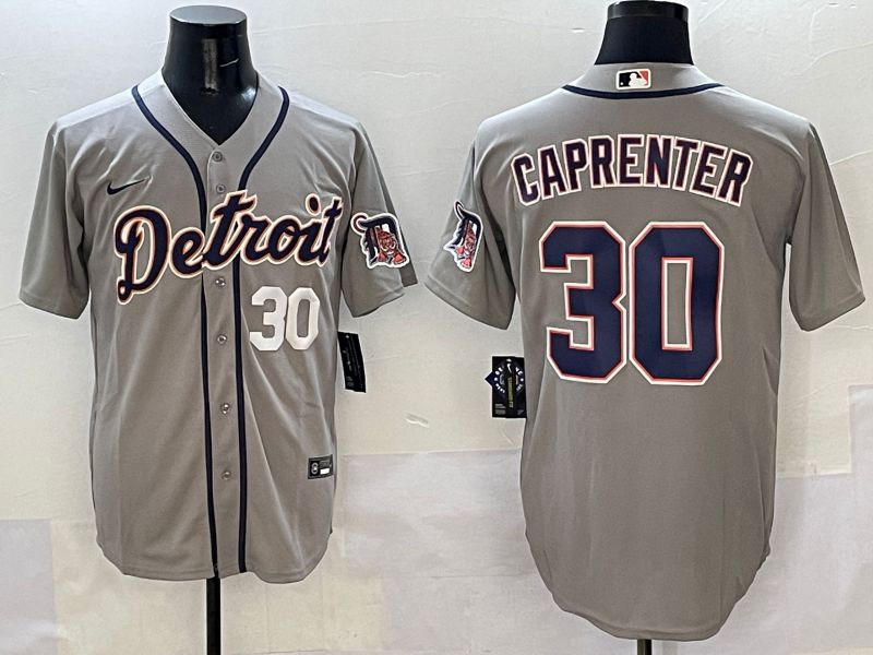 Men Detroit Tigers #30 Caprenter Grey Game Nike 2025 MLB Jersey style 5076